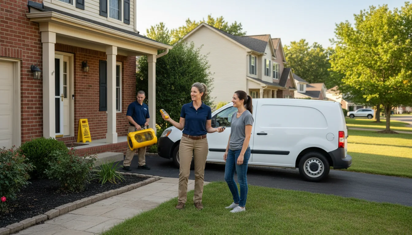 Residential water damage restoration in Angie, LA